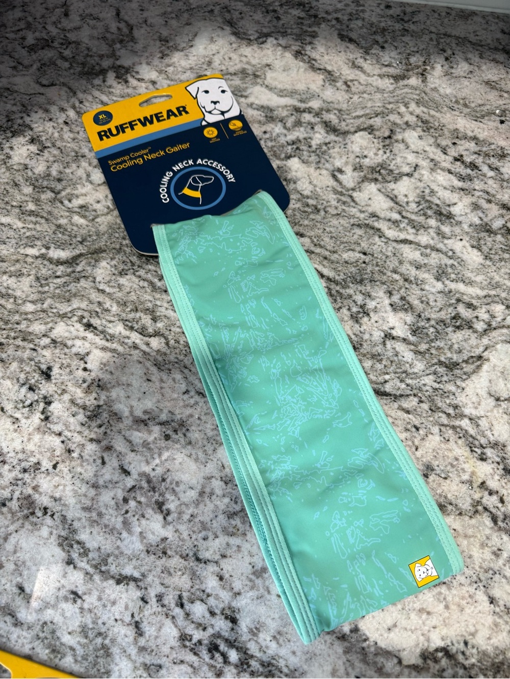 Ruffwear Swamp Cooler Dog Neck Gaiter, Aurora Teal / Heliotrope Purple, Size XL